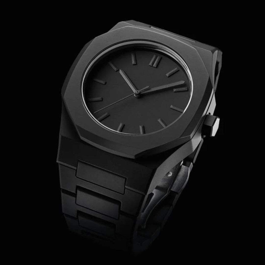 Minimalistische Herrenuhr – Stahl & Leder