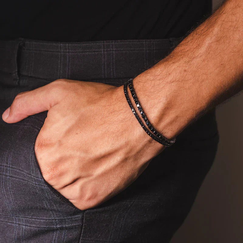 Lederarmband – Tiefschwarz
