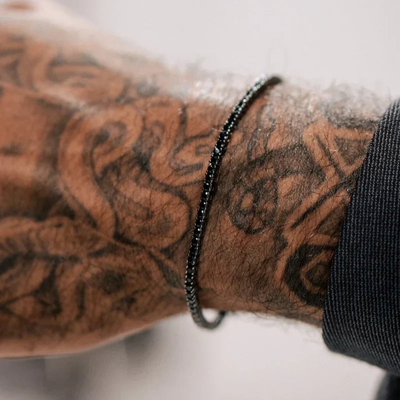 Lederarmband – Tiefschwarz
