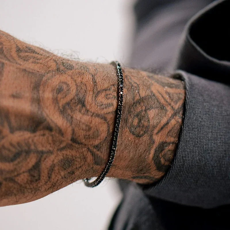 Lederarmband – Tiefschwarz